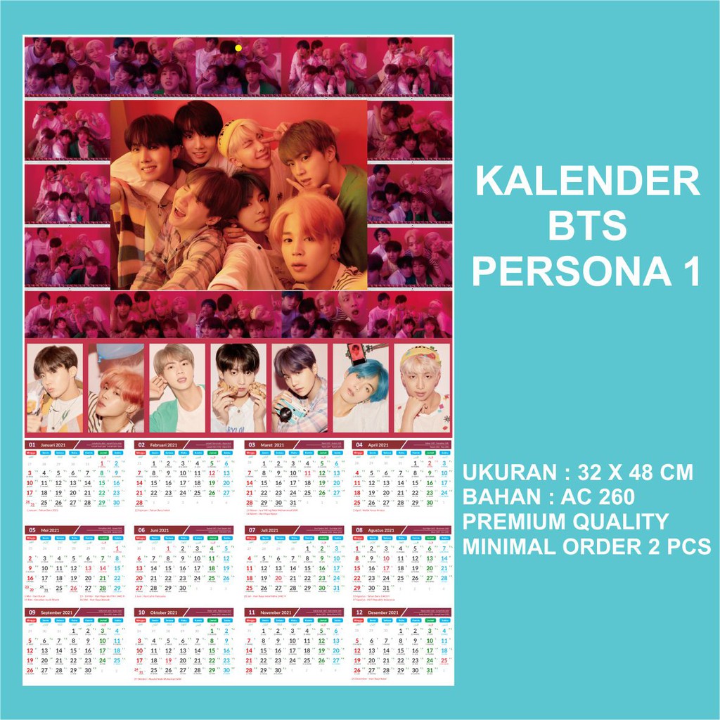 (READY STOCK) KALENDER 2023 - BTS PERSONA - KALENDER KPOP MURAH