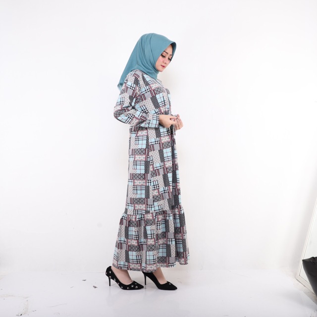 SYARA Maxy - Gamis Babyterry Import LD 105 / Busui Serut Pinggang / 096-5011