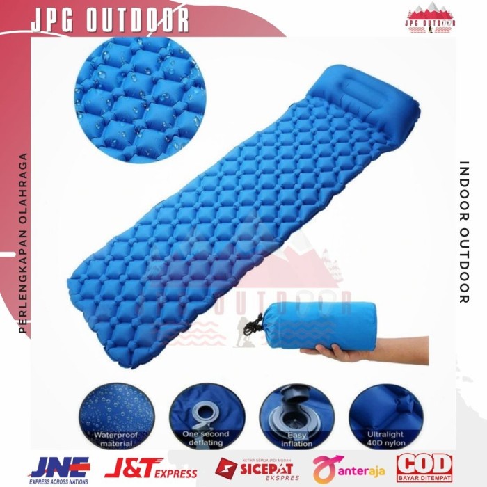 Sleeping Pad Kasur Matras Angin Camping Tiup Ultralight Portable Inflatable Air Bed for Sleeping Bag