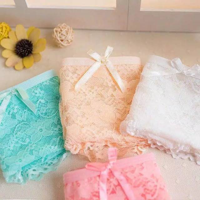 CD Celana Dalam WANITA RENDA TRANSPARAN UNDERWEAR IMPORT Bisa COD