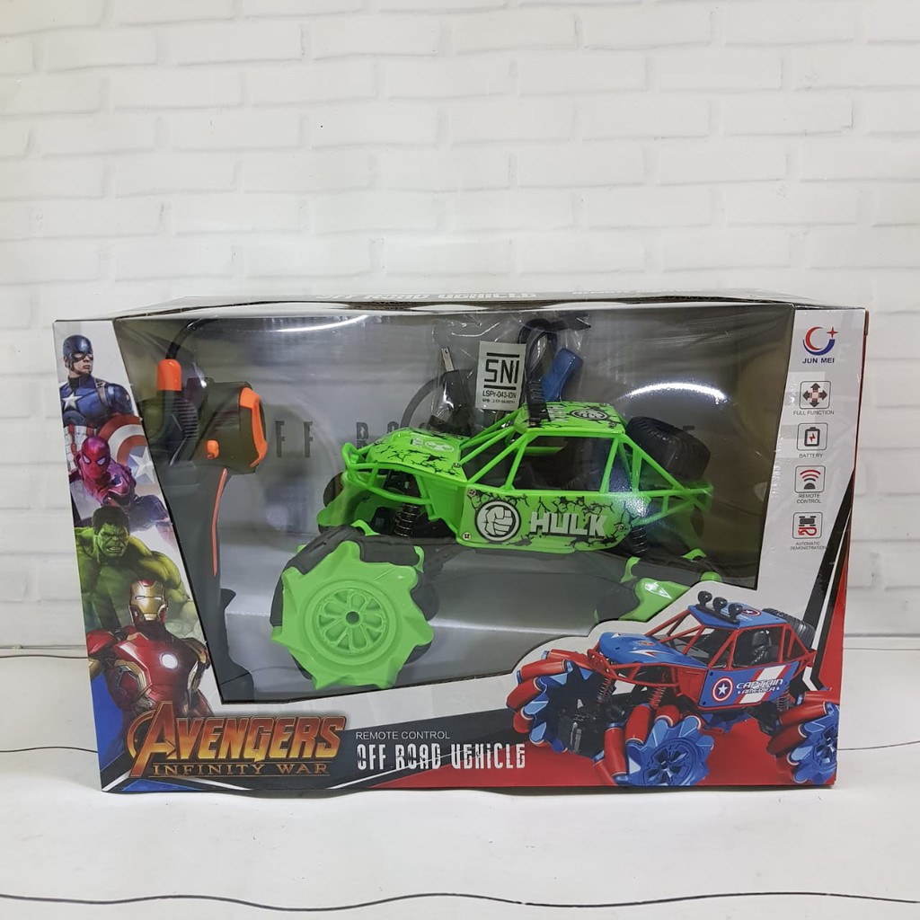 TERBARU MAINAN R/C AVENGERS BAN KAPSUL + BATRE CAS RC MONSTER CROSS