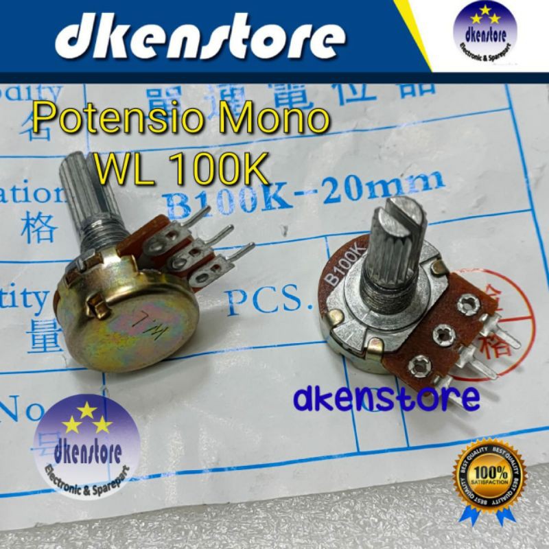 Potensio Mono 100K Potensiometer Murah 100 K ohm