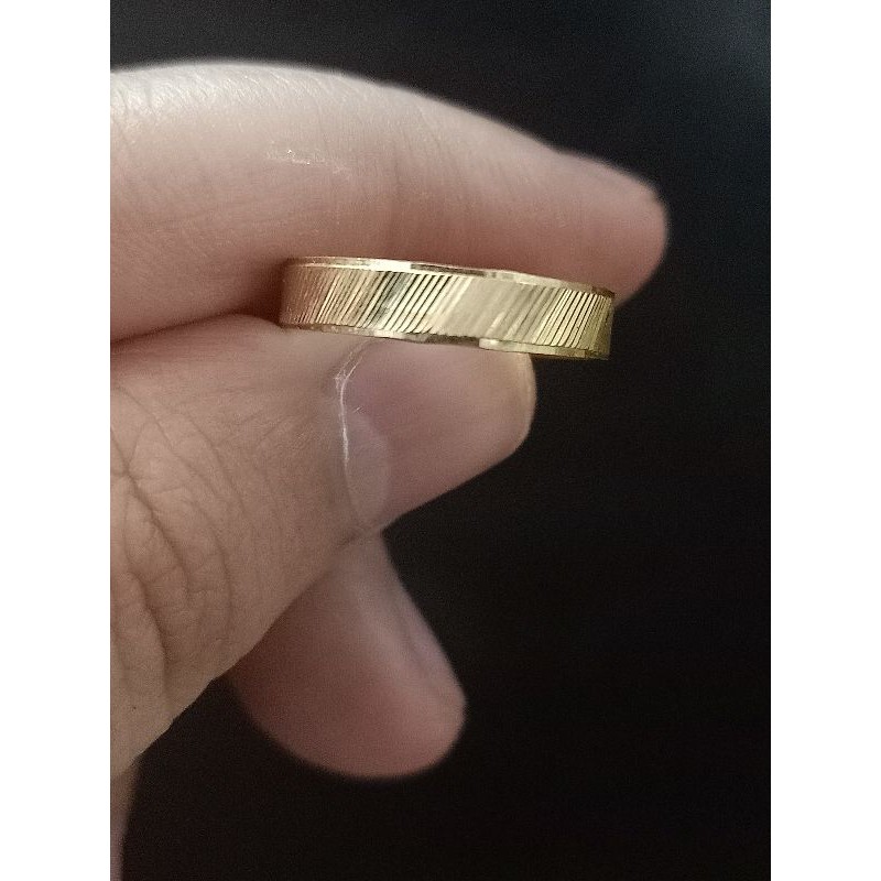 Cincin Emas Model Serat Rambut Berat 1-2gr Kadar 375 Size 10-14