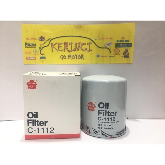 FILTER OLI SAKURA C-1112 - OIL FILTER LAND CRUISER - HIACE Q-LH5/6/71