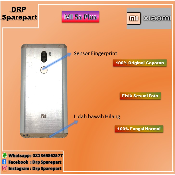 backdoor Xiaomi Mi 5s Plus Ori Copotan