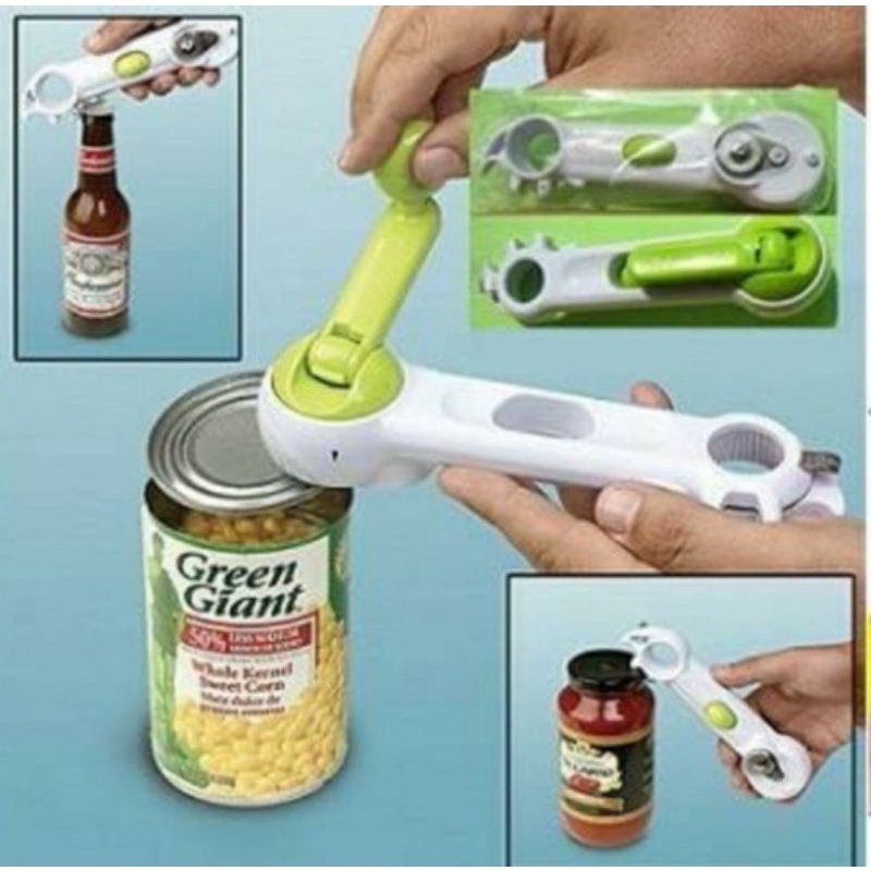 Pembuka Tutup Kaleng Botol 6 in 1 Multifungsi Kitchen Tools Can Opener