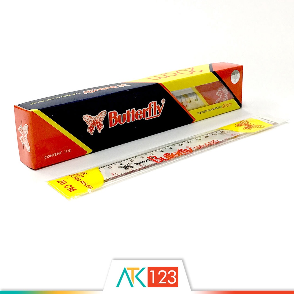 

Penggaris Plastik 20 cm Butterfly
