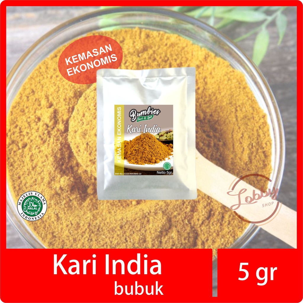 

Bumbu Kari India | Kari India Bubuk 5gram EKONOMIS Bumbies Product | Indian Curry Powder | Penyedap Rempah Rempah | Bumbu Instan