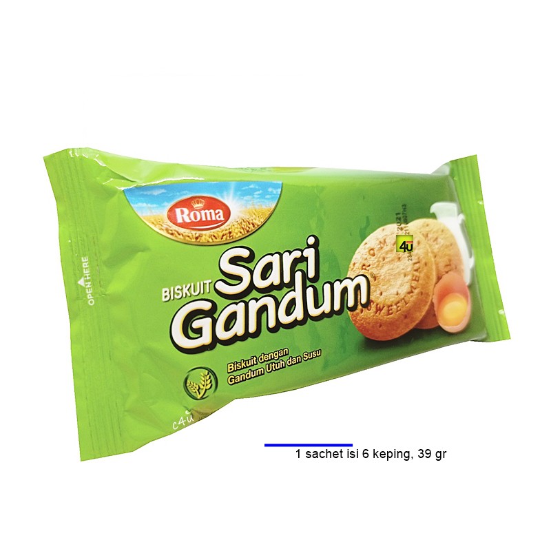 

Roma - Biskuit Sari Gandum - Kemasan SACHET 39g