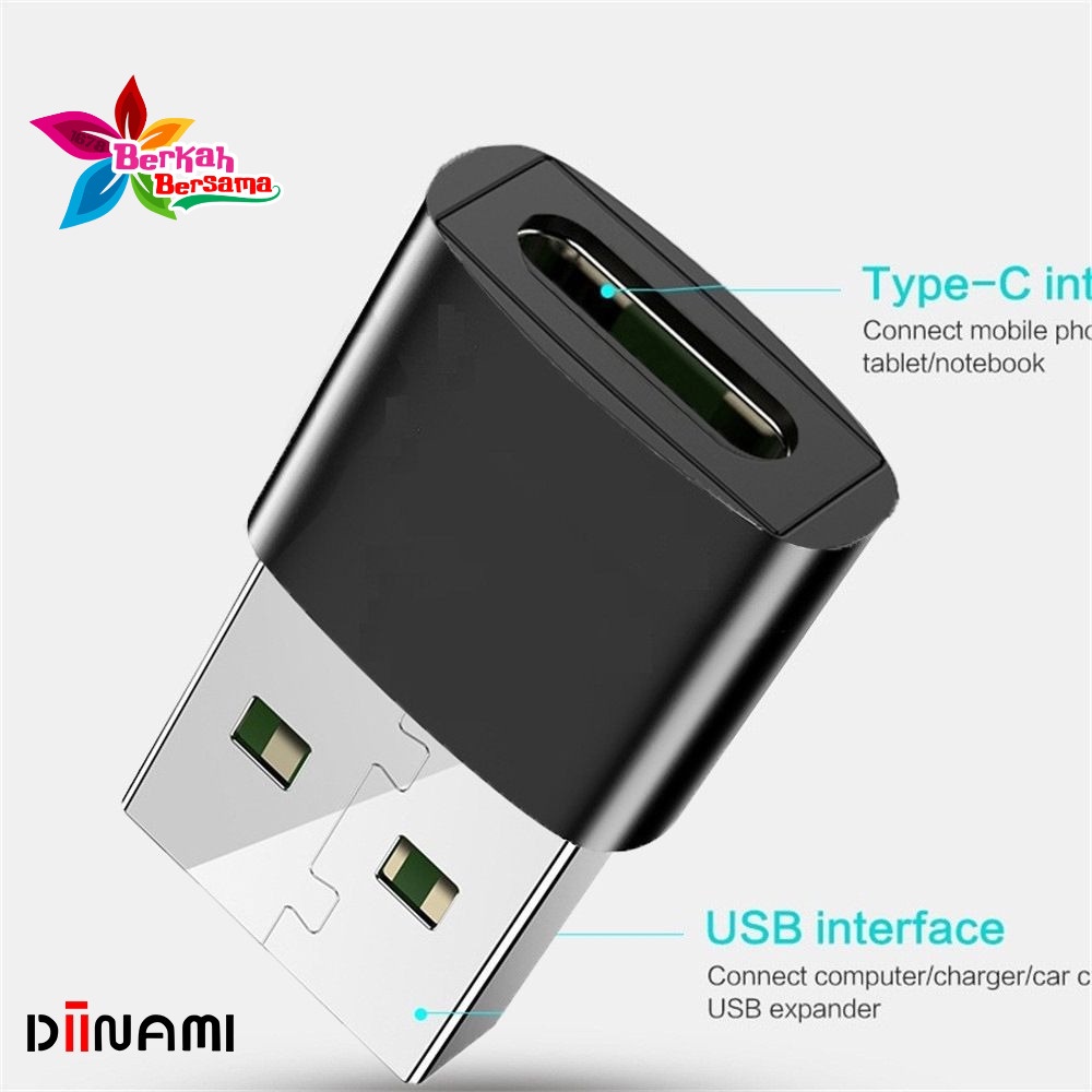 DM-G02 DIINAMI sambungan tipe c ke usb OTG USB Type C Female to USB A Male Adapter Converter Connector BB7108