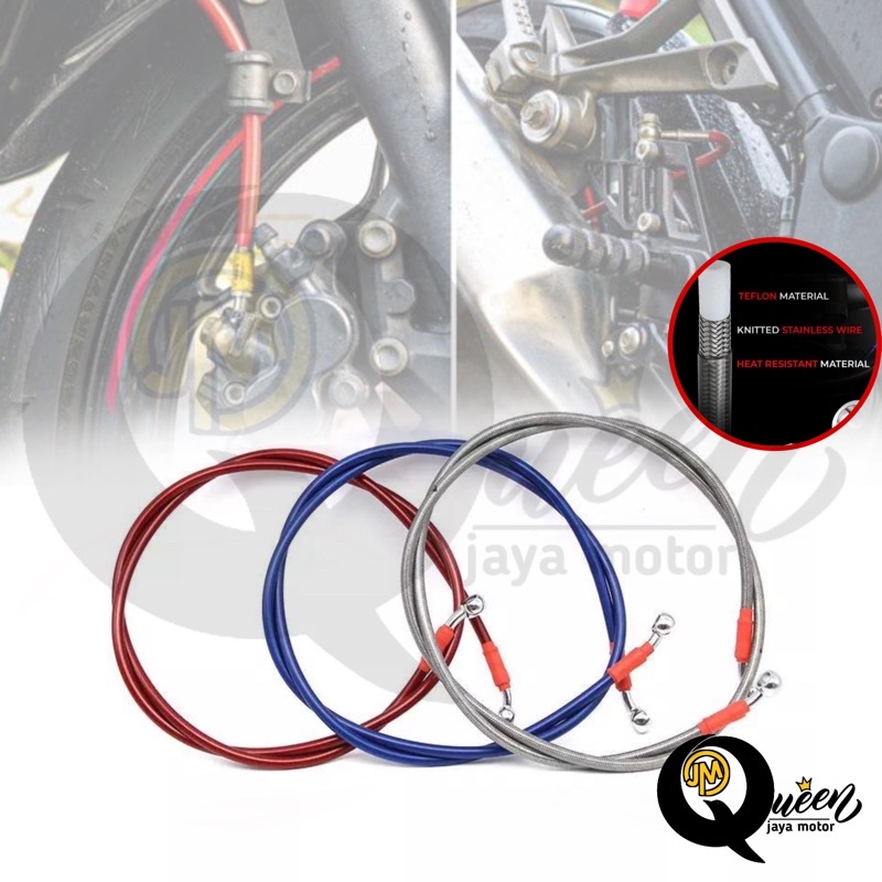 SELANG REM DEPAN BELAKANG VARIASI CARBON WARNA MODEL TDR 60CM 95CM 130CM UNIVERSAL MOTOR BEAT,MIO,FI