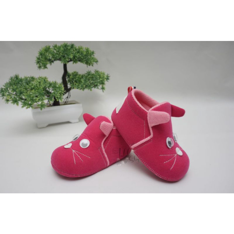 SEPATU BAYI kucing perempuan gendong girls sepatu bayi prewalker 1-12bln