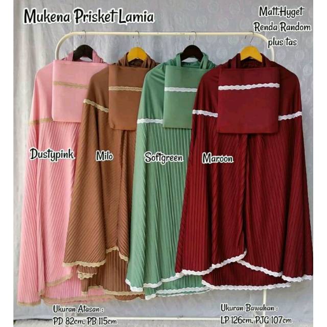 MUKENA PRISKET LAMIA MURAH NYAMAN DIPAKAI