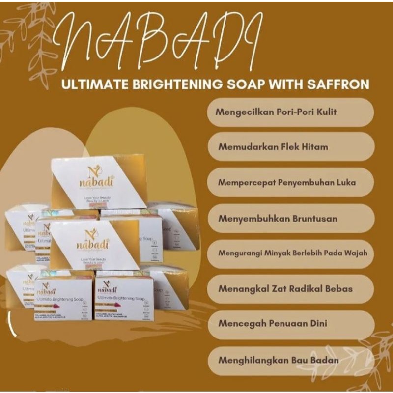 NABADI ULTIMATE BRIGHTENING SOAP WITH SAFFRON SUDAH BPOM