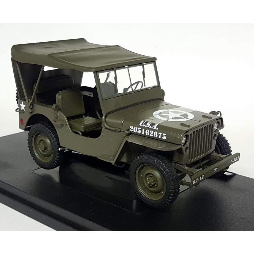 Diecast Jeep Willys 1:18 1941 MB Tutup Atas Welly