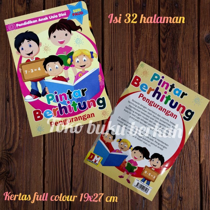 buku pintar berhitung pengurangan 32 halaman 19x27cm