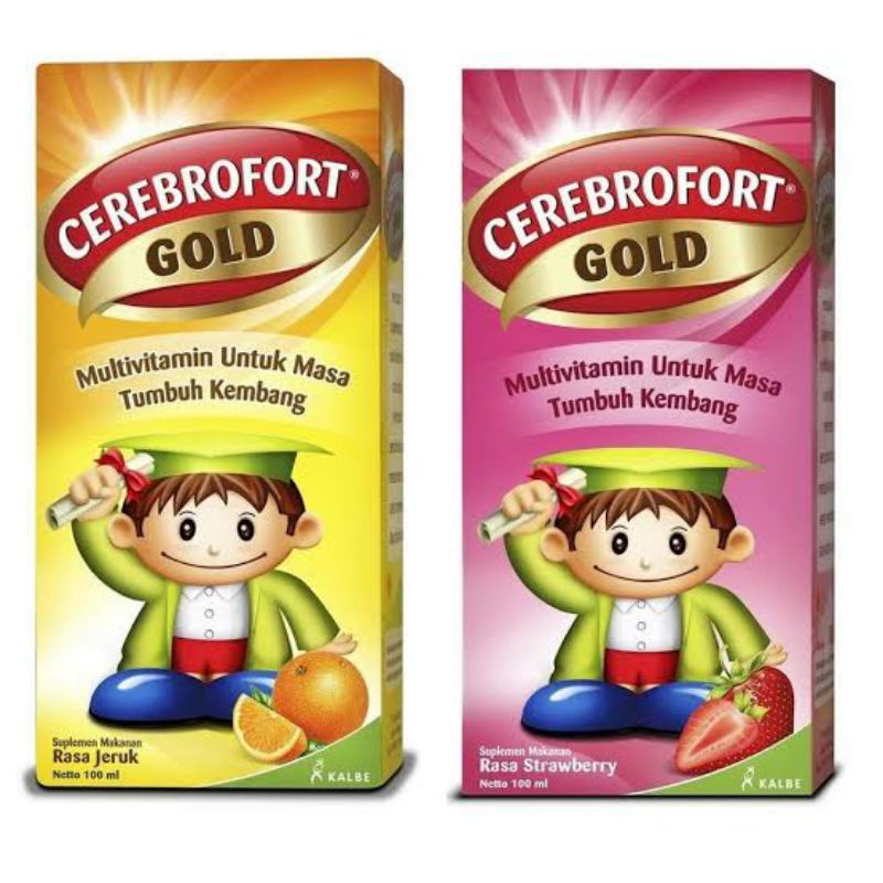 cerebrofort gold 100 ml dan 200ml multivitamin anak