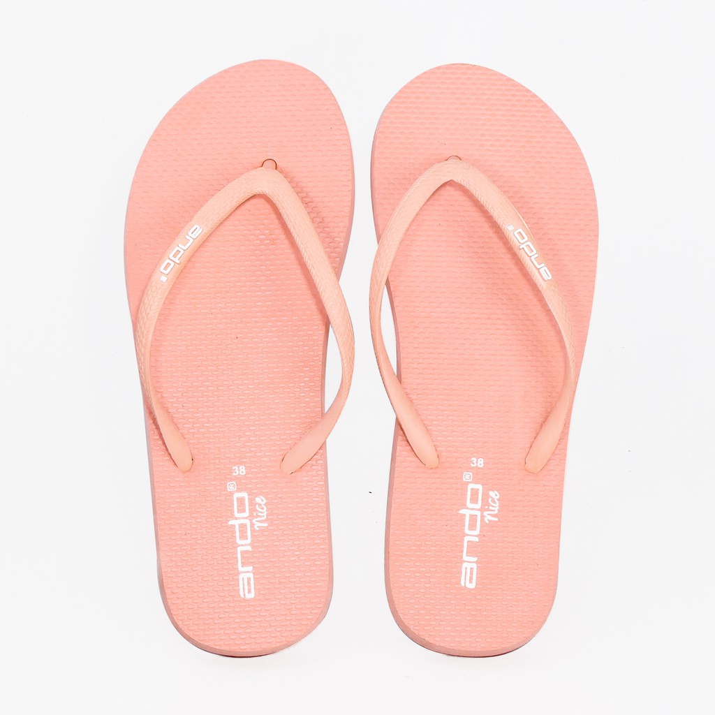 Ando Official Sandal Jepit Nice Wanita Dewasa - Peach
