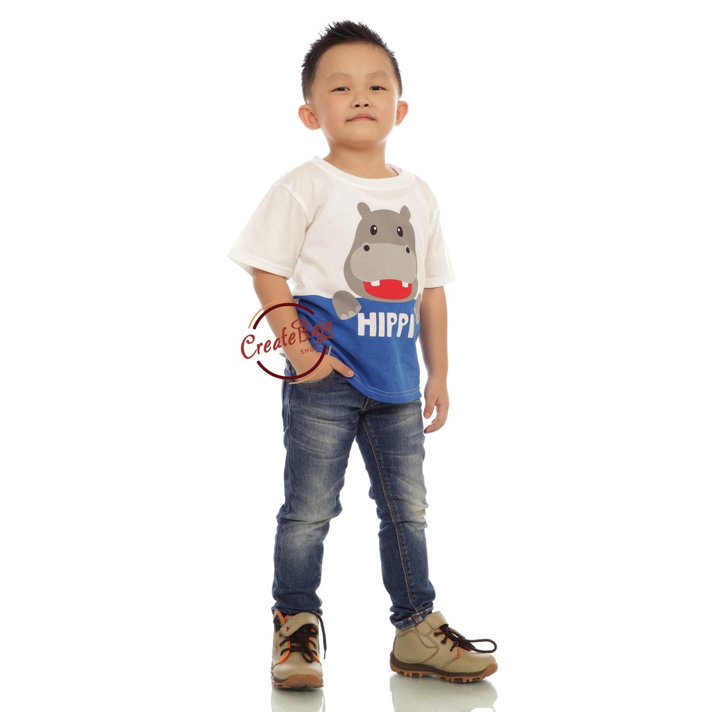 KAOS ANAK LAKI HIPPO 1-7 TAHUN BAJU ATASAN ANAK LAKI FASHION TERMURAH BAHAN KATUN