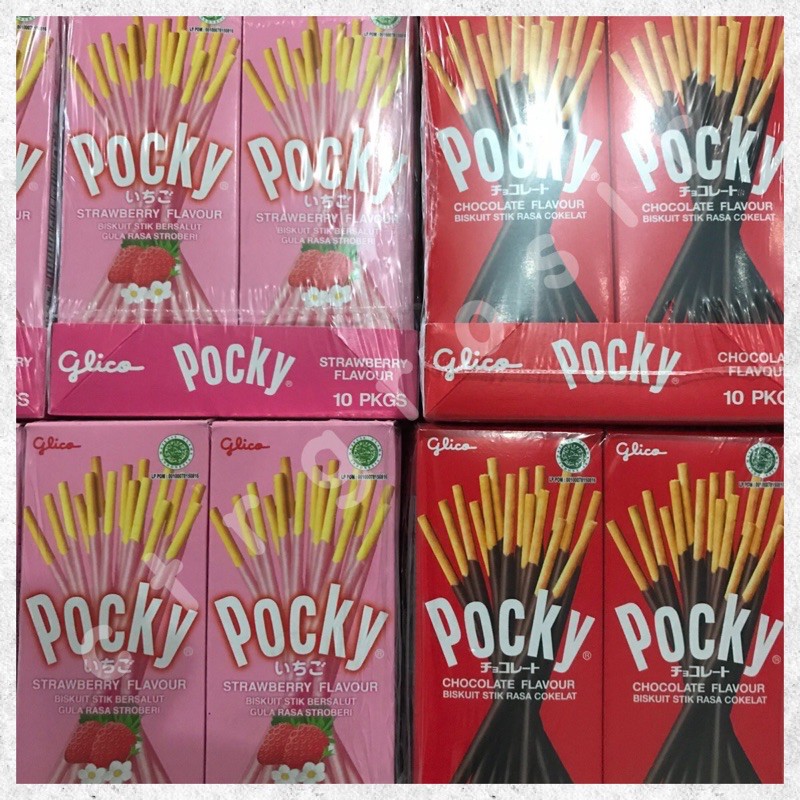 

Pocky Viral / pocky love / pocky stoberi coklat 1pak isi 10pcs @21gr