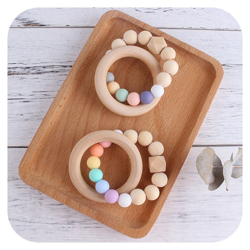 Mary Klip Holder Dot / Empeng Bayi Bentuk Bulat Bahan Kayu Beech Alami