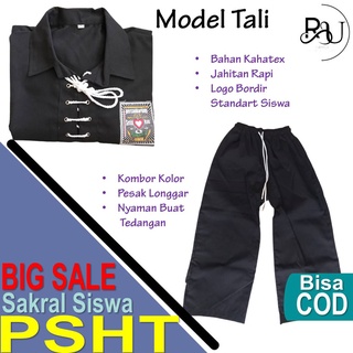 Seragam Pencak Silat PSHT Model Tali / Baju PSHT / Sakral Siswa PSHT / Pakaian Olahraga Beladiri