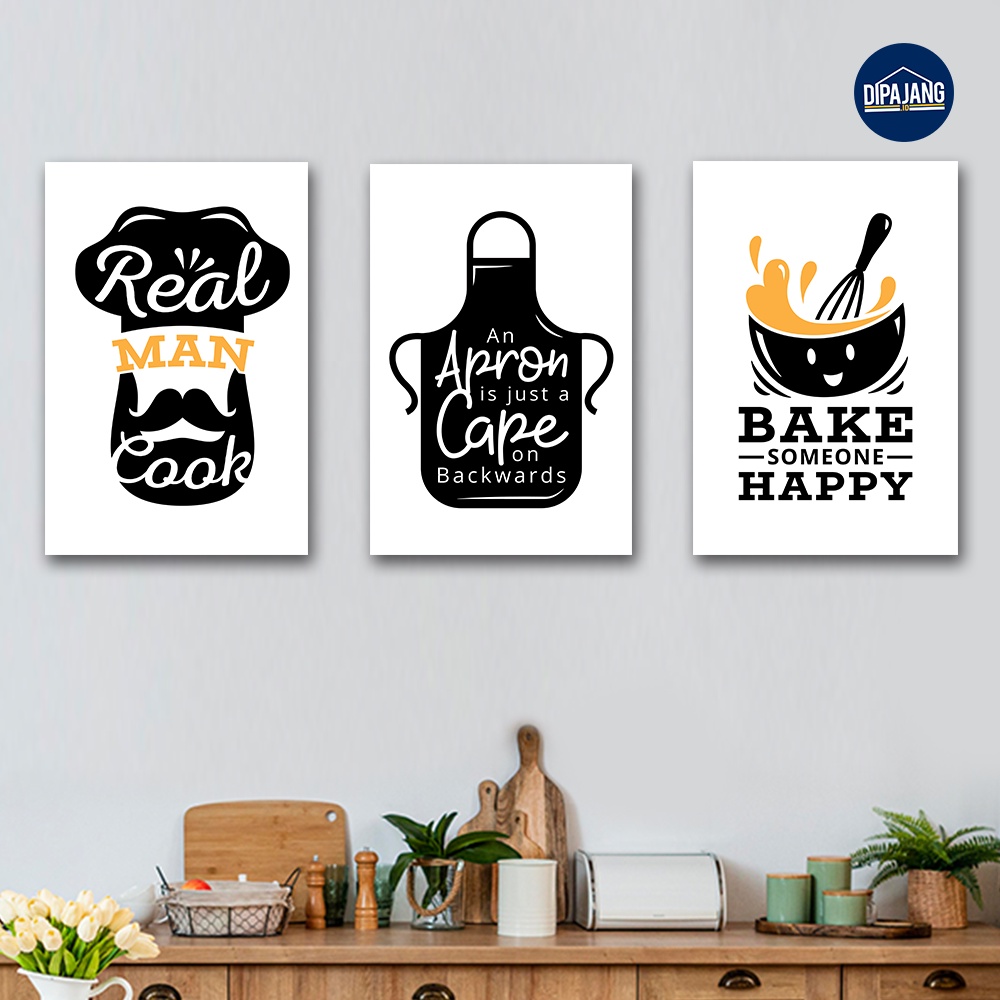 DipajangID Hiasan Dinding Wall Decor Dapur Quotes Background Putih 30x40 cm - DP002