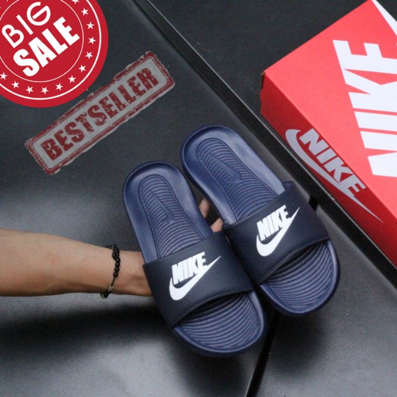 Sandal Nk Victory One Slide Navy White Original / Sandal Slide Pria Original / Sendal Slide Pria Original / Sandal Pria