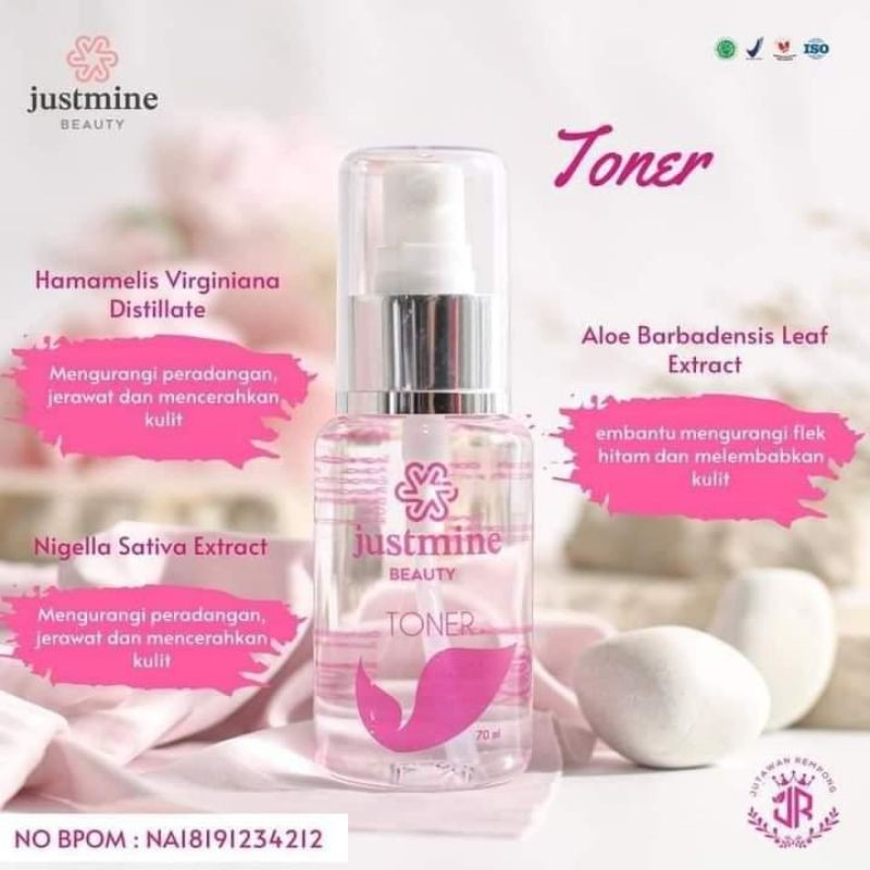 TONER / TONER JUSTMINE BEAUTY / ECER JUSTMINE / TONER LEAF EXTRAK / JUSTMINE BEAUTY