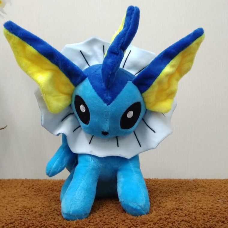 Boneka Vapereon Teman Pokemon Size 18cm/Boneka Pokemon/Boneka Karakter