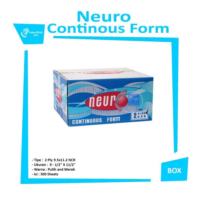 

Continous Form 91/2 x 11 2 Ply/2 ( K2/2 Neuro ) NCR / Kertas Komputer