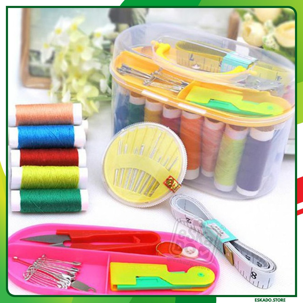 Set Alat Jahit Peralatan Menjahit Benang Jarum Gunting / Sewing Kit