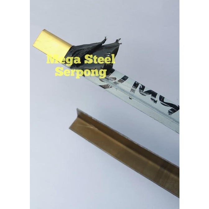 

(((BISA COD))) List lis Siku Mirror Stainless Steel Gold uk. 1 x 1 cm Tebal 1.0 mm PROMOKode 5666