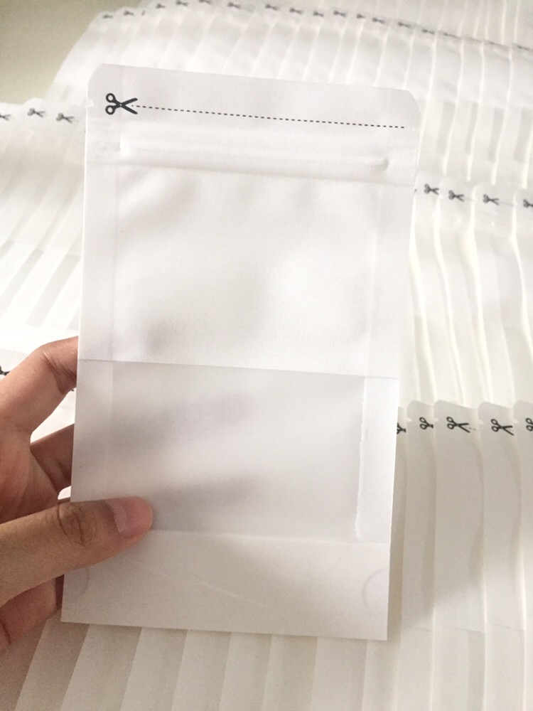 Standing Pouch Varian Kraft Putih Window / Plastik Zipper Ziplock Kemasan Aneka Snack Murah Satuan