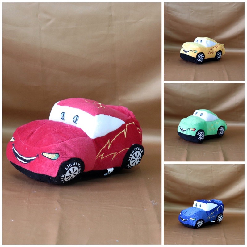 Boneka Mobil Cars Mcqueen 4 warna Panjang 35cm Berlabel SNI