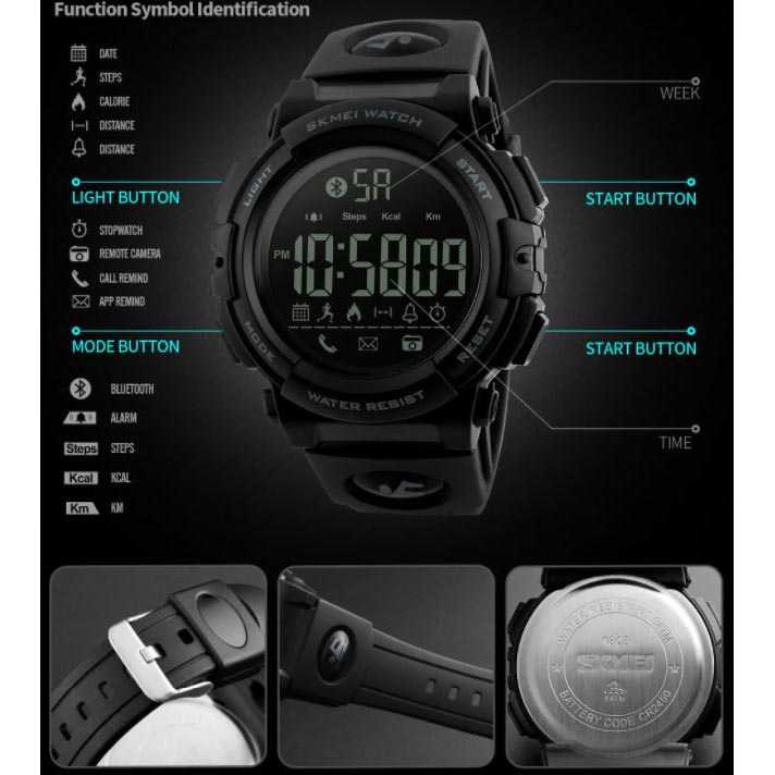 IDN - SKMEI Jam Tangan Olahraga Smartwatch Bluetooth - 1303