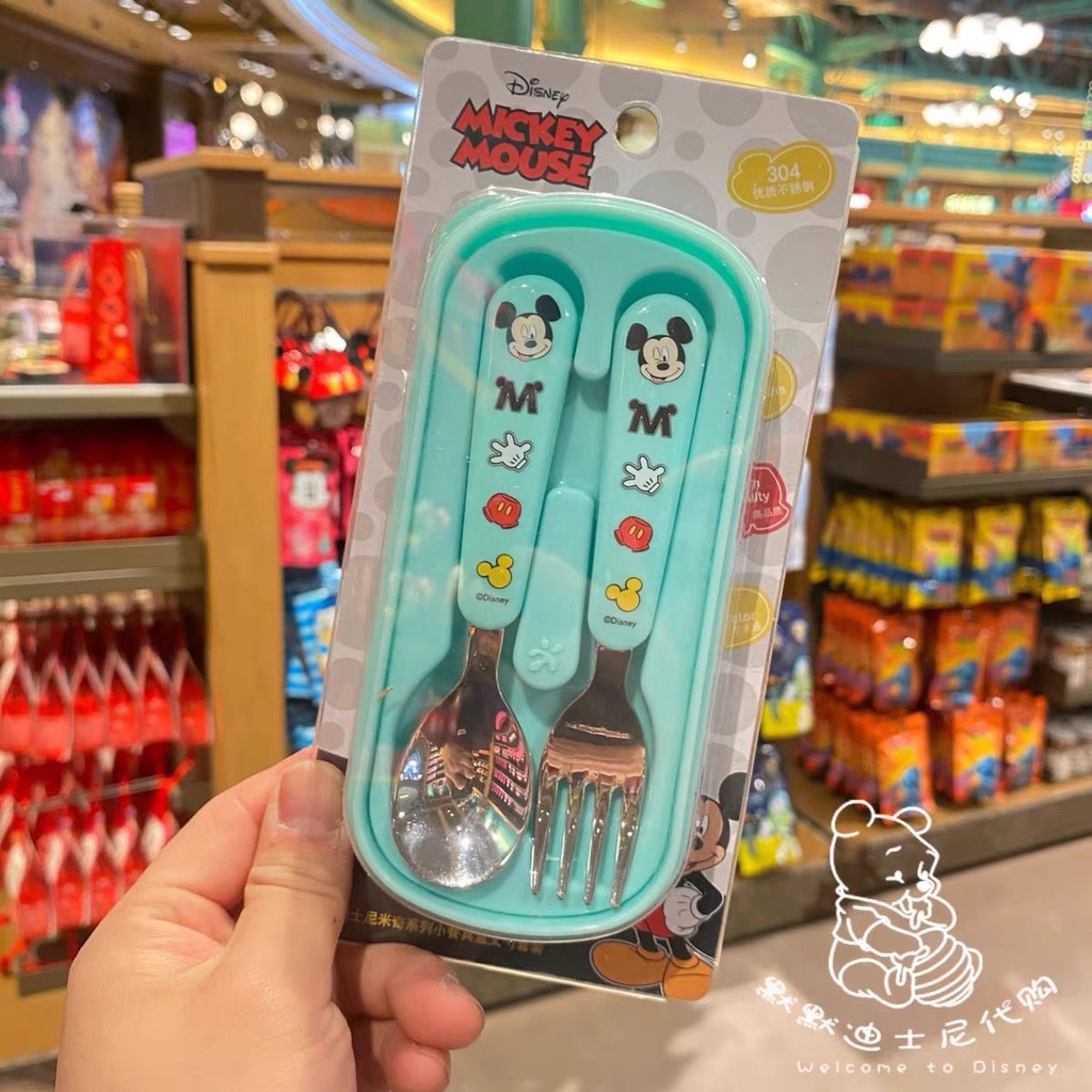 Set sendok garpu anak MOTIF KARTUN SPOON FORK SET WITH CASES