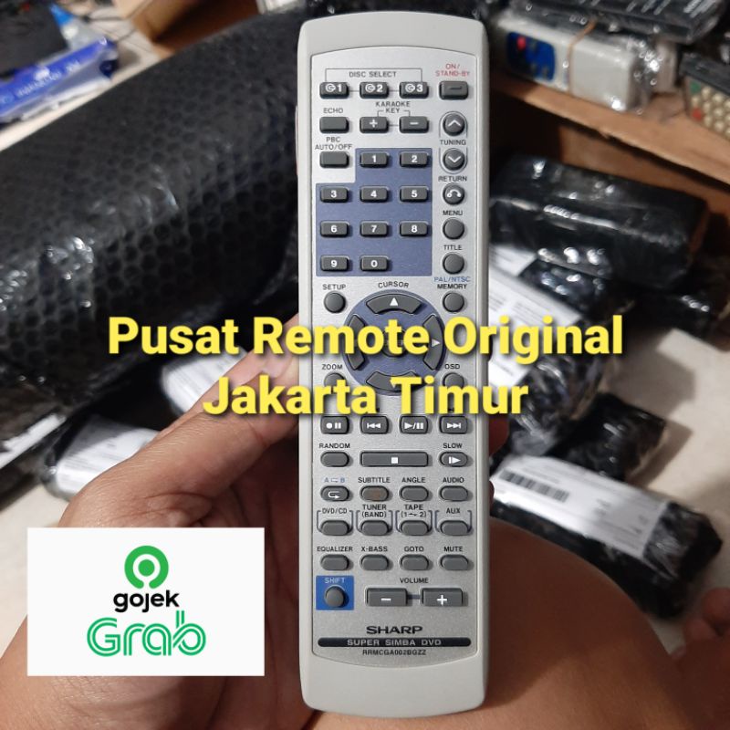 REMOTE REMOT DVD HOME THEATER SHARP RRMCGA002BGZZ ORIGINAL ASLI