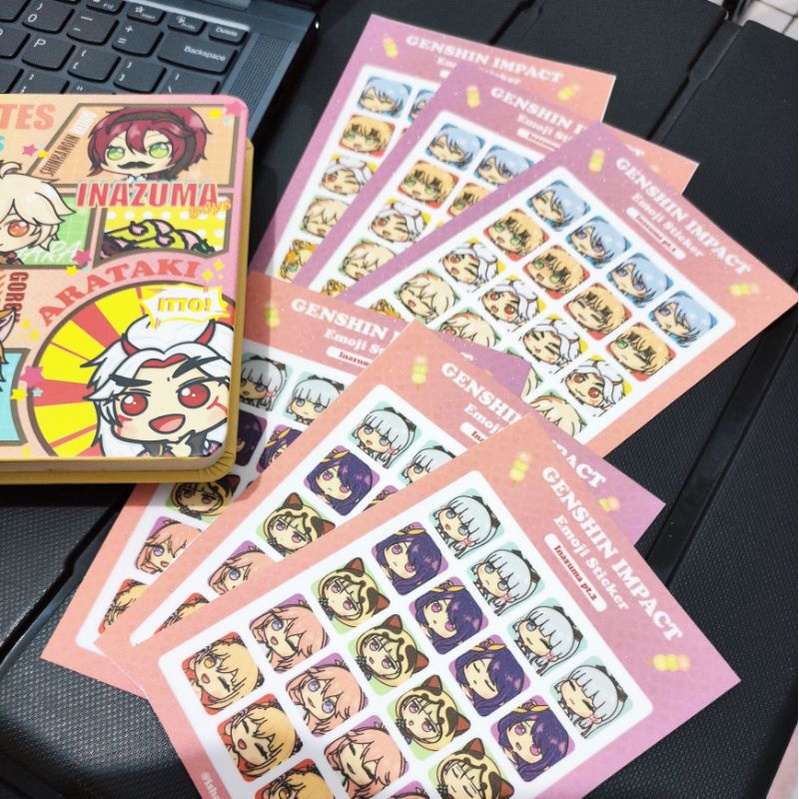 

Genshin Impact Sticker Sheets | Inazuma Emoji