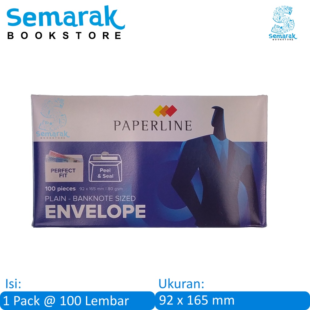 

PaperLine Banknote Envelope Amplop Uang Undangan [1 Pack / 100 Lembar]