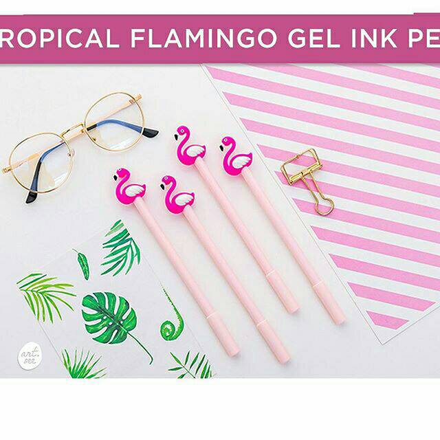 

Tropical Flamingo Gel Ink Pen