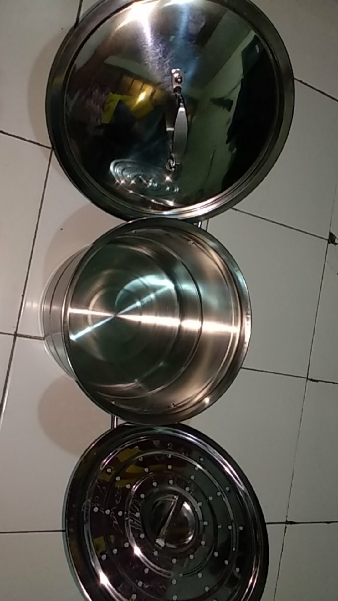 Tajimawa Panci Kukusan Stainless 28 Cm Tebal/ Dandang Masak/ Panci Sup