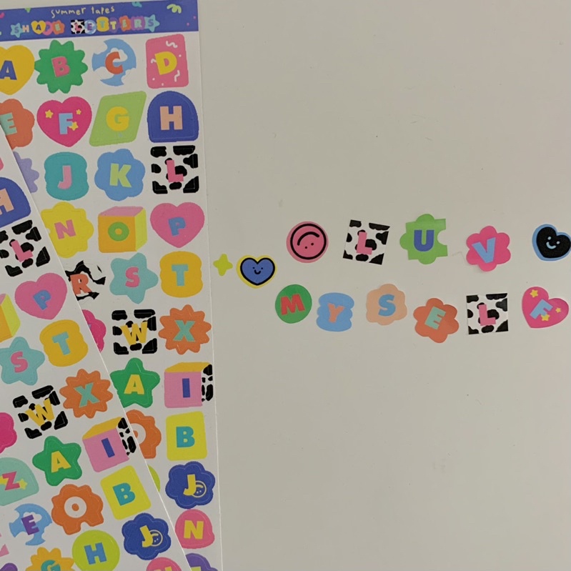 

Summer Tapes - Shape Letters Seal Sticker/deco sticker/sticker jurnal/polcos deco