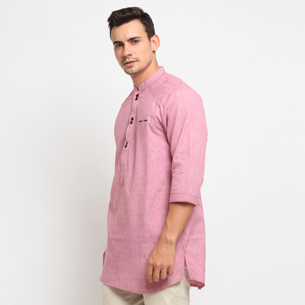 HAMZAH RED |ManNeedMe x CW| Baju Koko Pria Lengan 3/4 Baju Muslim Kurta Dewasa ORIGINAL