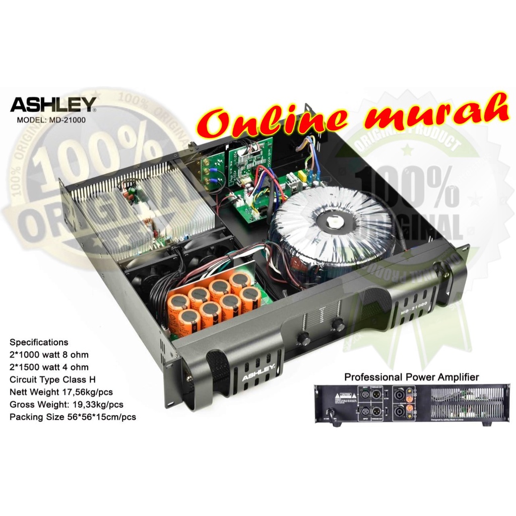 power ampli ashley md21000 ORIGINAL ashley md 21000 CLASS H