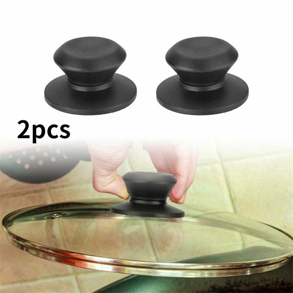 Suyo 2Pcs Kenop Gagang Tutup Panci Warna Hitam