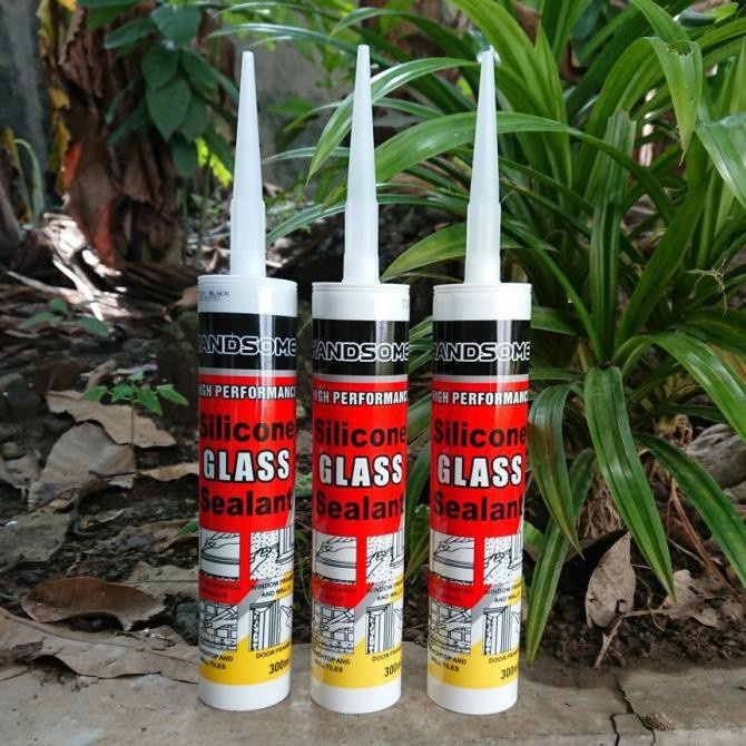 Lem Kaca Silicone Glass Sealent 300ml tahan air dan panas, merekatkan  jenis metal, kaca, keramik