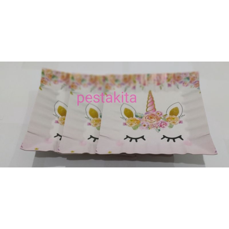 

PIRING PESTA KOTAK KARAKTER UNICORN TANDUK 1 PACK / PIRING KERTAS ULANG TAHUN KARAKTER UNICORN TANDUK