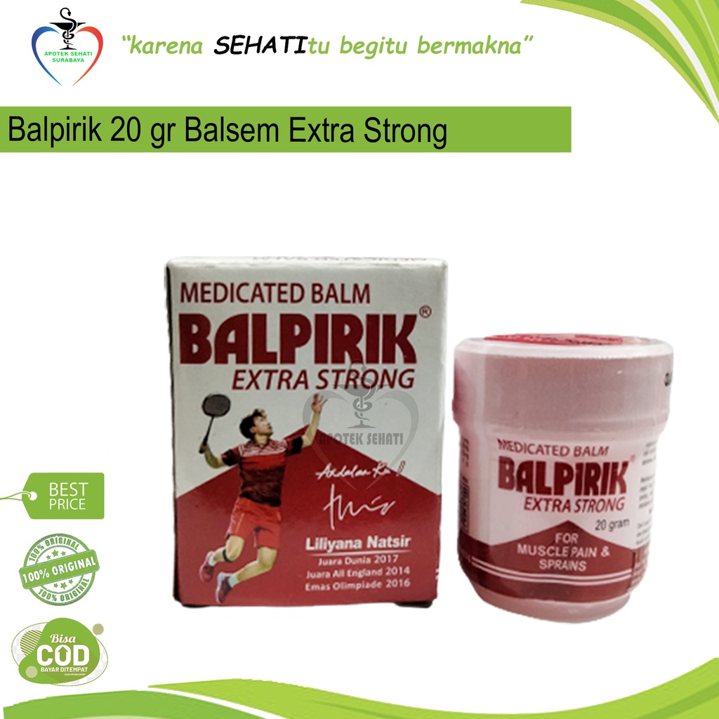 BALPIRIK MERAH EKSTRA KUAT 20GR BALSEM PANAS HOT OBAT GOSOK PIJAT