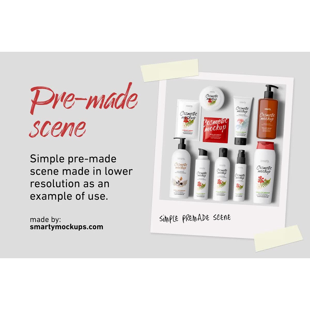 Cosmetic Mockups Bundle Pack - Photoshop